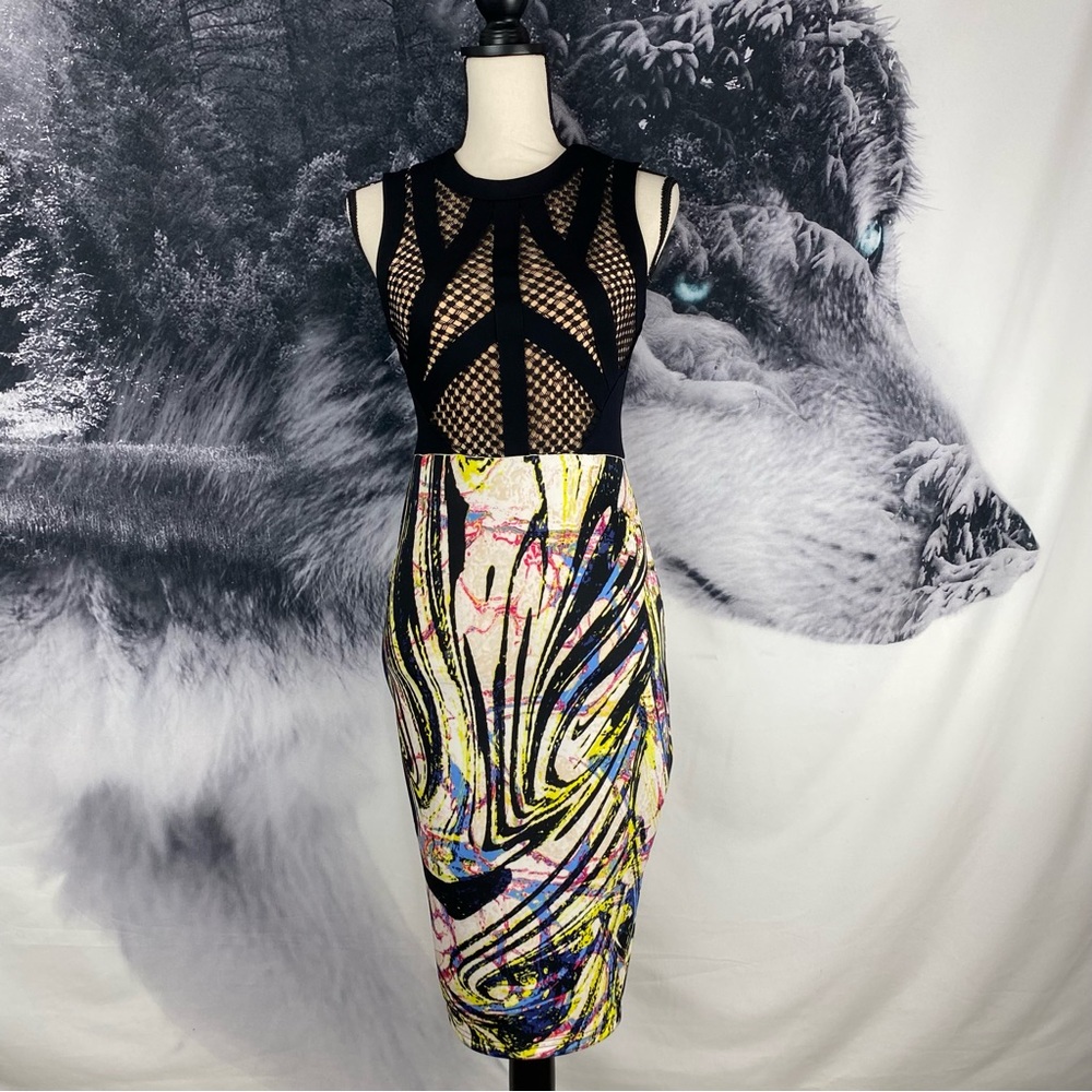 bebe | Graphic Sleeveless Dress | XS